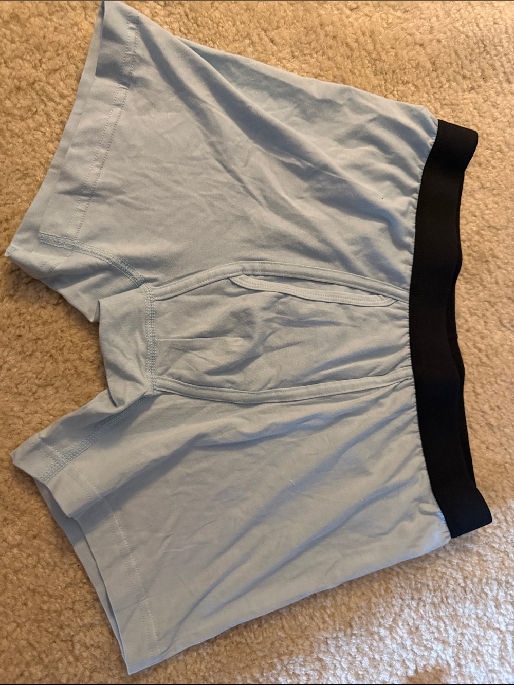 Original Use Light Blue men Boxer Shorts with Black Waistband NWOT